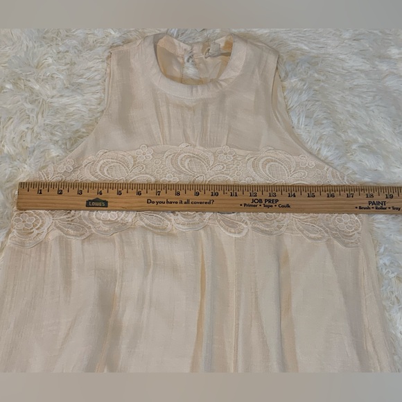 NWT RebellionAgain Medium Mini Dress Feminine Floral Lace Boho Elegant Ivory - Picture 8 of 15